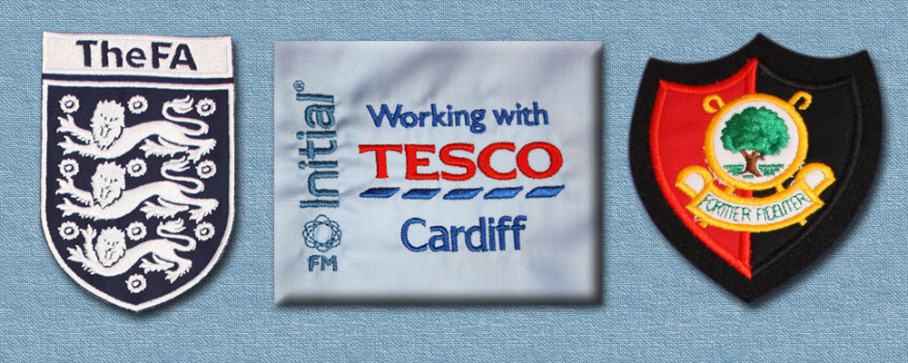 Corporate badges sticked embroidery